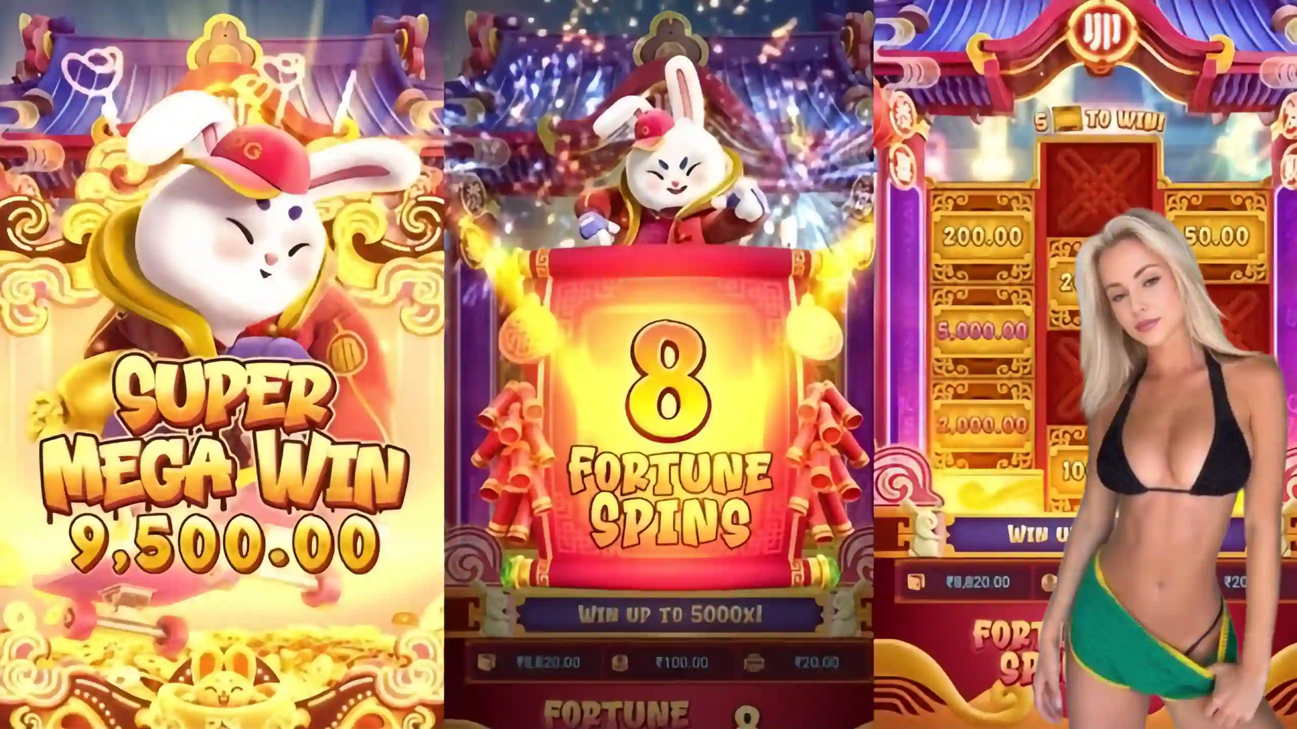 Wild Expansivo Fortune Rabbit 5853 - Coelho Dourado que Expande